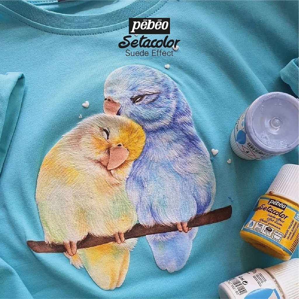 Cat Warna Kain DIY Pebeo Setacolor Opaque Fabric Paint Suede Color