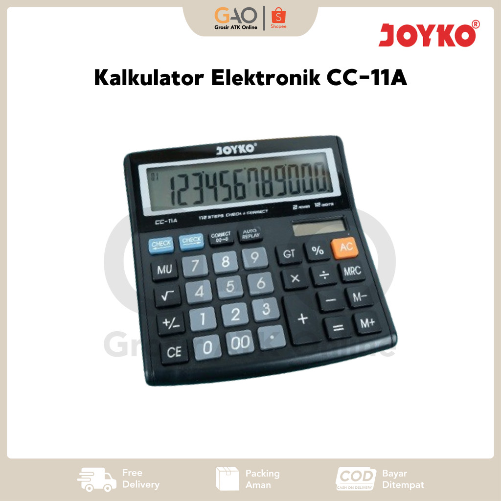 

Electronic Calculator Joyko Kalkulator Elektronik Joyko CC-11A