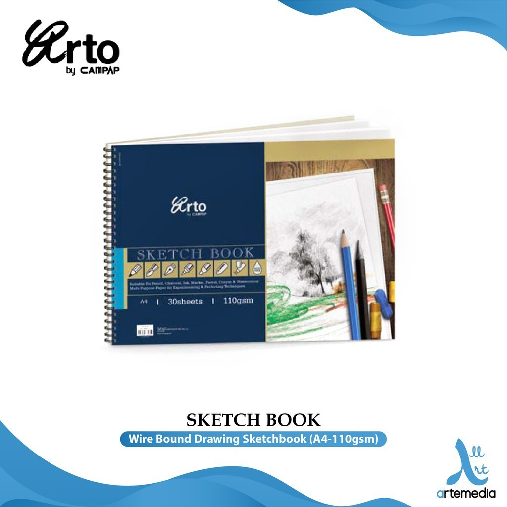 

Sketchbook Arto A4 110gsm Wire Bound Drawing Buku Sketsa