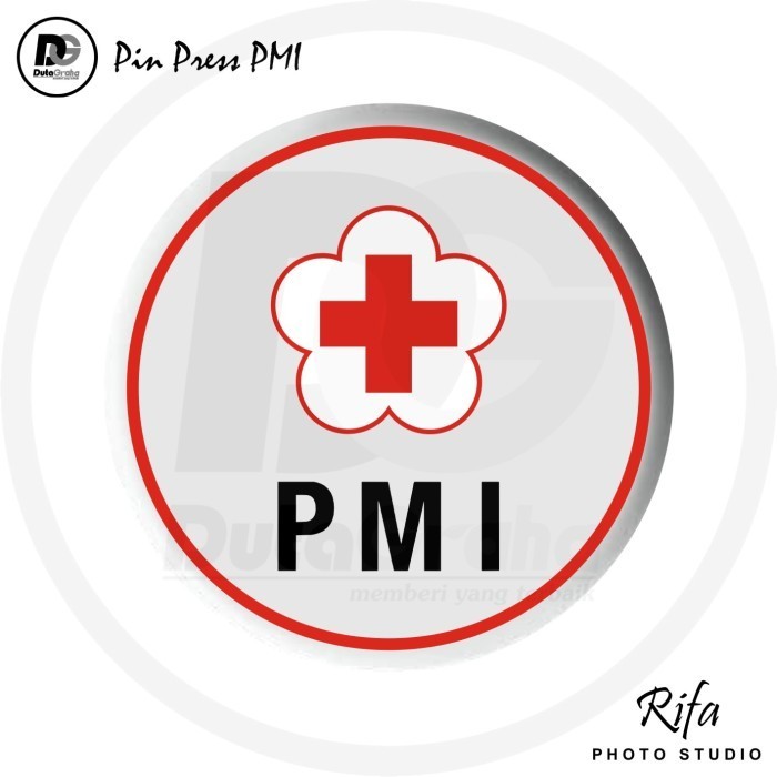 [PIN PRESS] PMI Palang Merah Indonesia P3K PMI - PIN PMI PUTIH