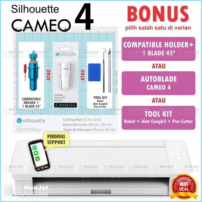 Cutting Sticker Cameo 4 Mesin Silhouette Alat Pemotong Polyflex Mini Terlaris