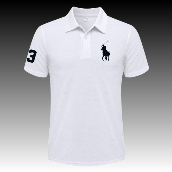 Kaos Polo Shirt Polo Ralph Lauren Logo Hitam/ Baju Kaos Kerah Pria Dan Wanita Quality