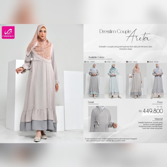 GAMIS WANITA DRESSLIM 3 RABBANI EXO ORI. DRESS MAXI. BAJU MUSLIM