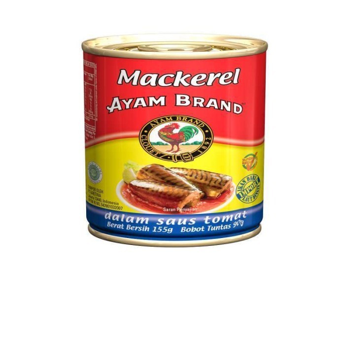 

AYAM BRAND Mackerel Saus Tomat Makanan Kaleng [155 g]