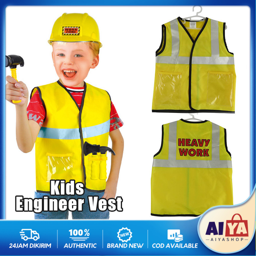 Rompi Proyek Kontraktor Baju Enginering Anak Unik Kostum Pekerja Bangunan Anak Rompi Safety Proyek B