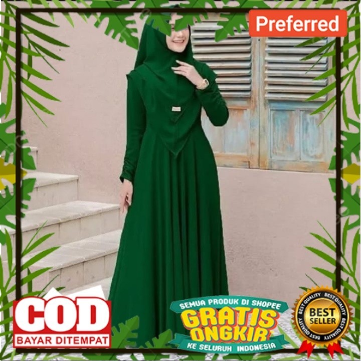 SALSABILA_CLOTING- COD M L XL XXL Baju Gamis Ukiran Jumbo Terbaru 2024 Big size LD125 Maira syari mo