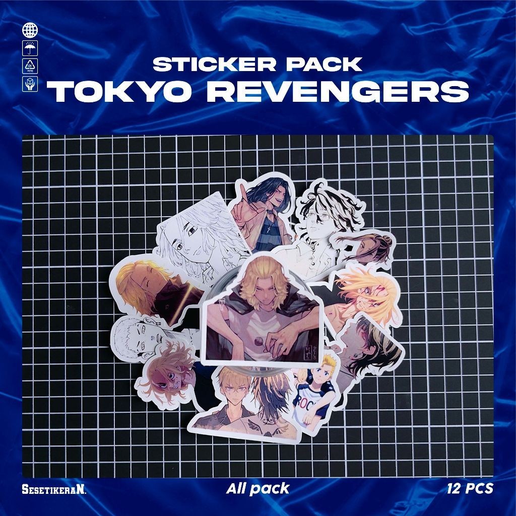 

COD✨ Sesetikeran Stiker Pack Anime Tokyo Revengers Lucu Keren Untuk Koper Laptop Skateboard