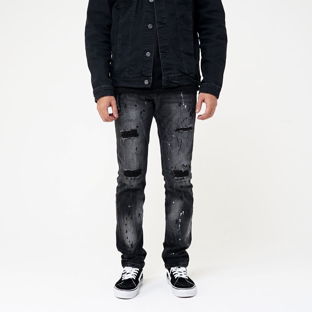 Whoopculture "Heuml" Black Wash Ripped Jeans