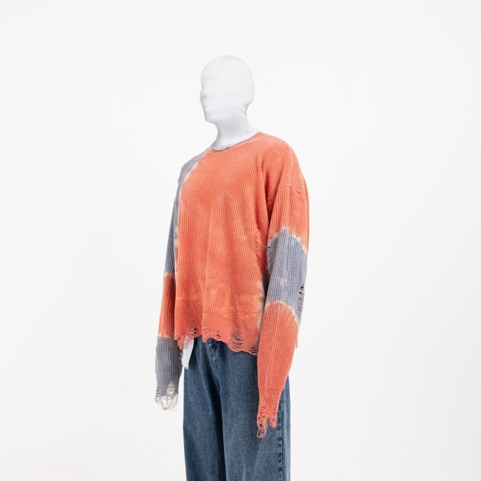NOMADSTUDIO Hue - Tiedye Distressed Oversized Knit Sweater