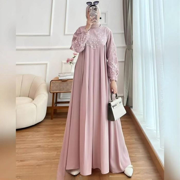 NARET FASHION GAMIS IRENA DRESS CRINKLE AIRFLOW TERBARU ELEGAN