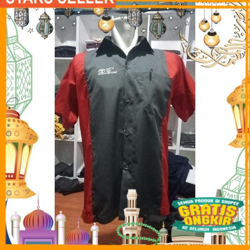 Baju marketing Toyota Nasional/kemeja pria/ Pink Dusty Fanta Merah muda