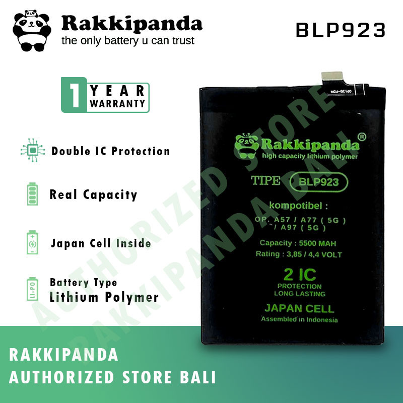 [ r/k blp923 ]- battery batre RakkiPanda - oppo BLP923 A57 4G / A57 5G / A77 5G / A97 5G Batre Batra