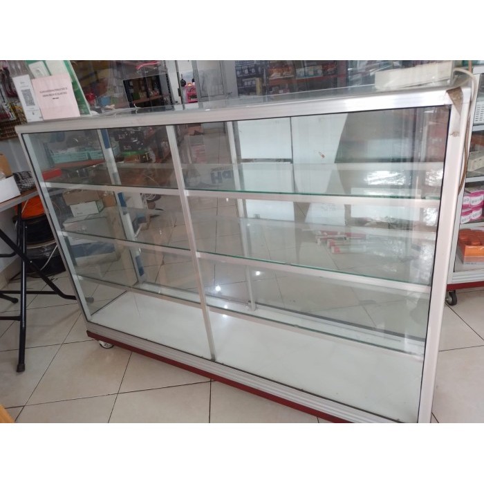 ETALASE KACA 1,5 METER UNTUK USAHA SECOND
