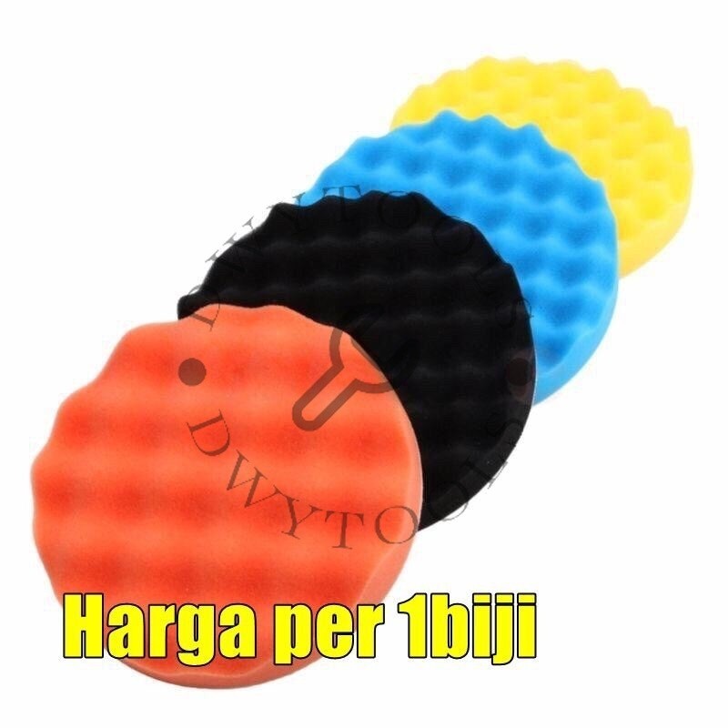 Spon Poles 5" Busa Poles 5 Inch Wave / Foam Velcro Pad 5 Inch / Spon Poles Mobil 5" / Sponge Polishi