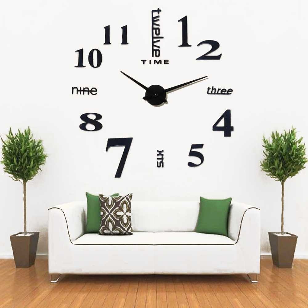 Jam Dinding Tembok Tempel Aesthetic Jam Dinding Besar DIY Giant Wall Clock Quartz 120 cm - MR-101