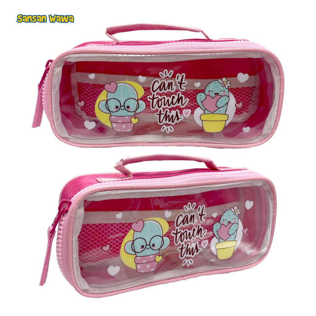 

Tempat Pensil Kawaii Motif Kartun Bear, Bunny Anti Air Size Besar