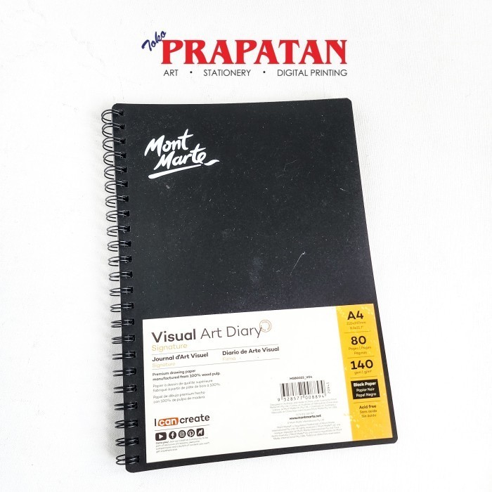

Mont Marte Visual Art Diary Black Pad -yy41