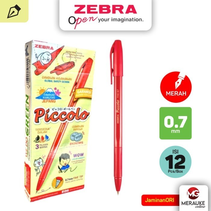 

Ballpoint Top PICCOLO 0.7 (1 Box isi 12 Pcs) - Merah