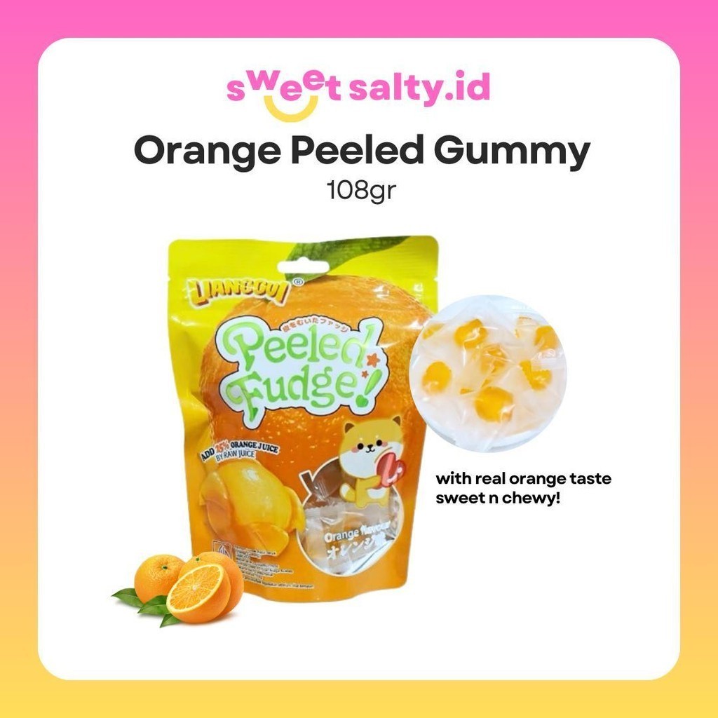 

[SWEETSALTY.ID] Lianggui Orange Peeled Gummy 108gr | Permen Jeruk | Permen Buah | Permen Jelly | Snack Halal