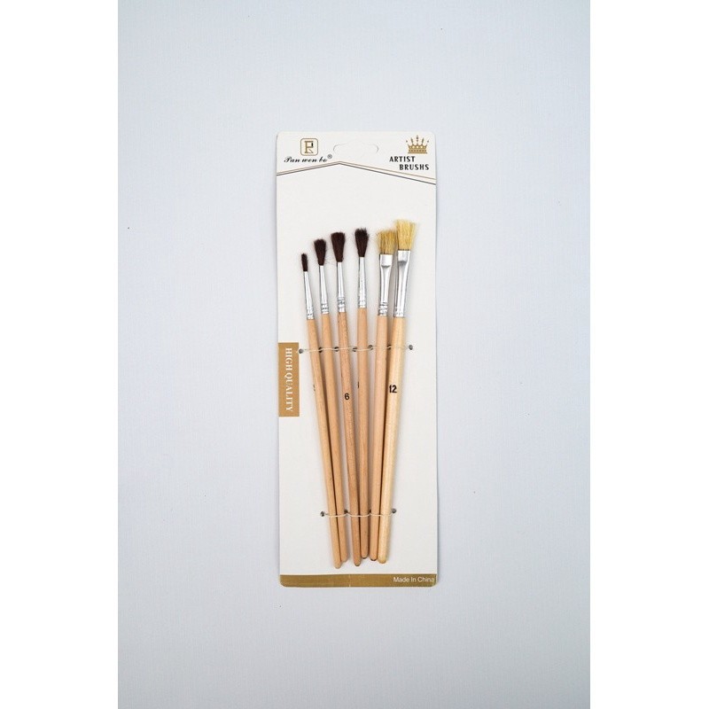 

[ATK BRO] Kuas/Brush polos 1 Set Isi 6