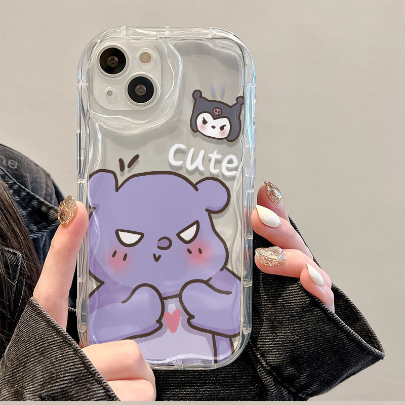 Cute Kuromi Soft Case Oppo a3s for Oppo A16 A17 A18 Casing Oppo A54 A57 A5S A77s A12 Soft Case Hp Op