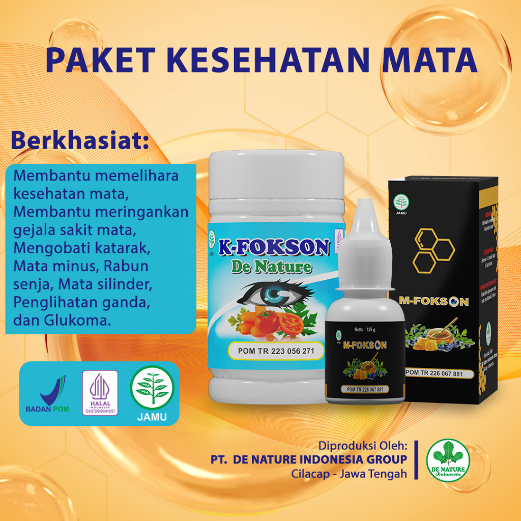 [ Cilacap ] K Fokson De Nature Bonus Fokson Denature M Fokson Obat Mata Minus Mata Katarak Mata Rabu