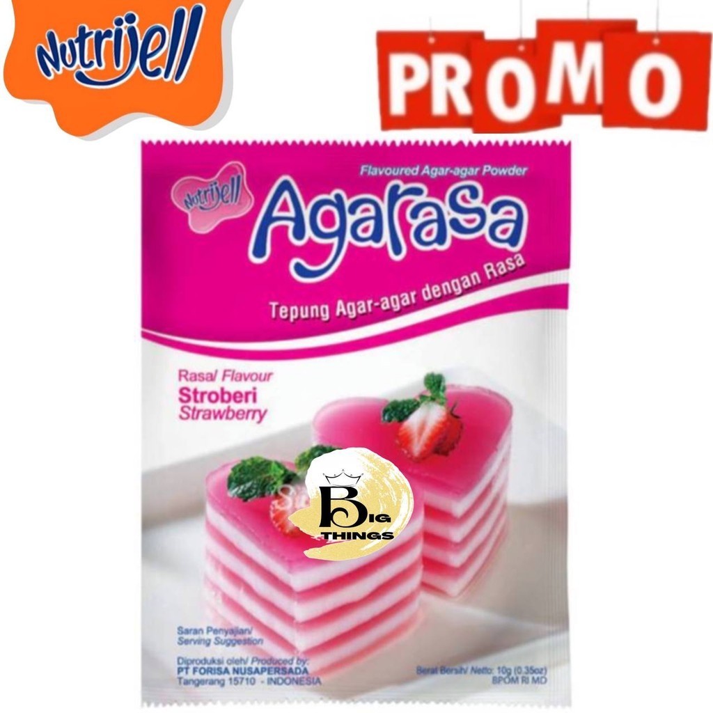 

AGARASA 10gr By NUTRIJEL Tepung Agar Rasa Strawberry Stroberry Stroberi