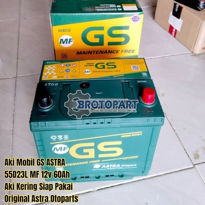 Aki Mobil Nissan Juke, Serena, Xtrail GS ASTRA 55D23L MF Aki Kering 60Ah