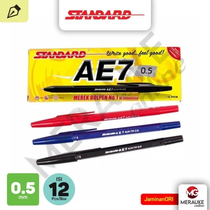 

Ballpoint STANDARD AE7 ALFATIP - H/M/B 12 Pcs