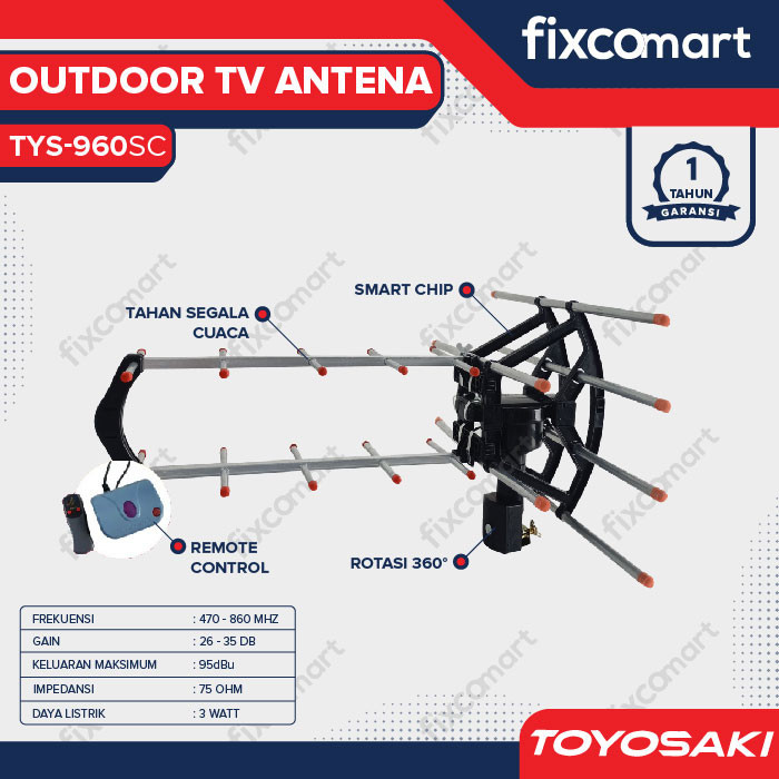 Toyosaki Antena TV Digital OUTDOOR TYS 960 SC