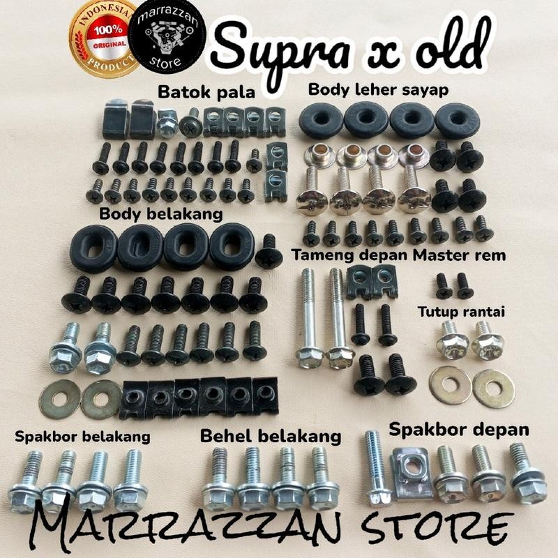 Baut body motor supra X old supra x lama fullset body fullbody