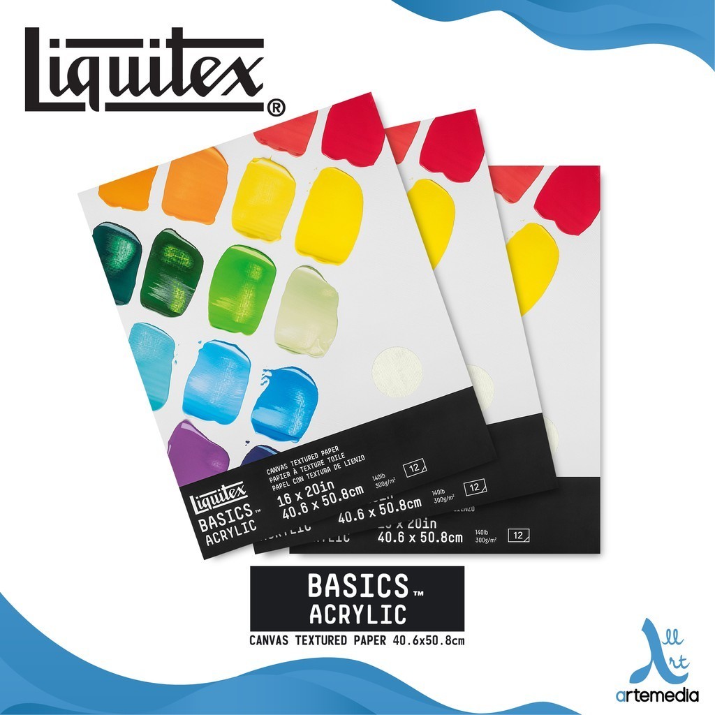 

Liquitex Basics 40,6x50,8cm Canvas Texture Acrylic Paper Kertas Gambar