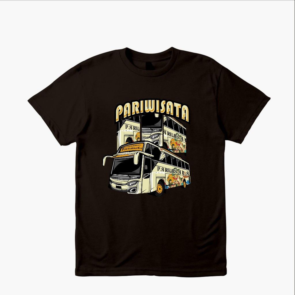 Kaos Distro otomotif bus pariwisata Buss dewasa dan anak _Playmoreshop