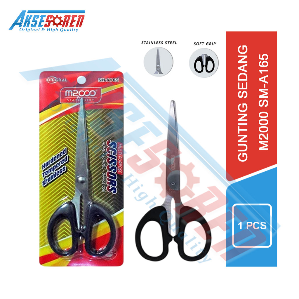 

Gunting Sedang M2000 Scissors [SM-A165] / Gunting Kertas Kain Plastik