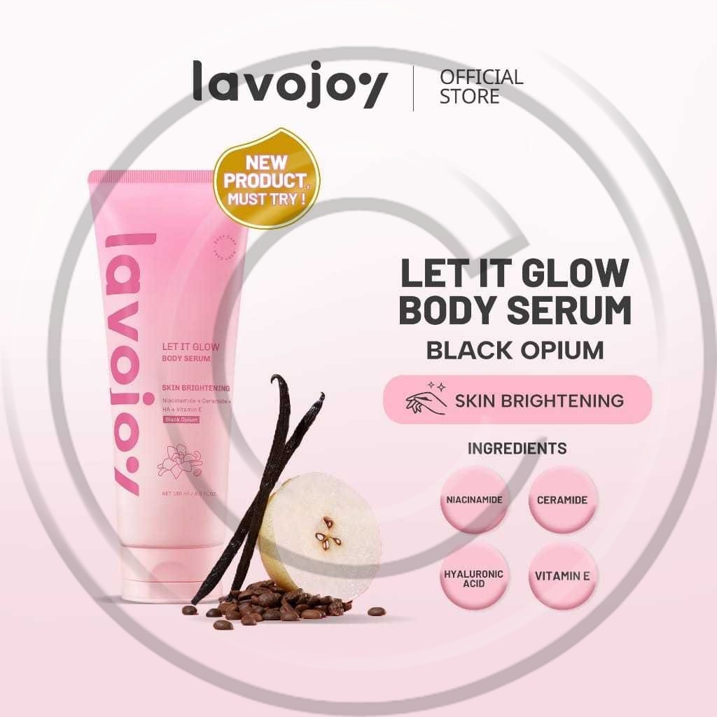 LVJ Lavojoy Let It Glow Black Opium Body Serum Skin Brightening Upgraded Version 180ML - BBB