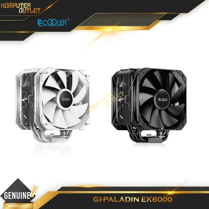 PCCooler GI-Paladin EK6000 Dual Tower Fan | PC Cooler High Performance Air CPU Cooler - Black