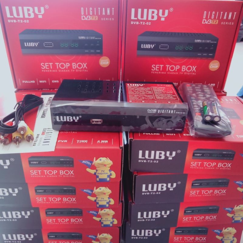 Bisa COD Set top box lubi T2-02 DVB-T2/Receiver Tv STB digital DVB-T2  Berkualitas Diybluesky.id