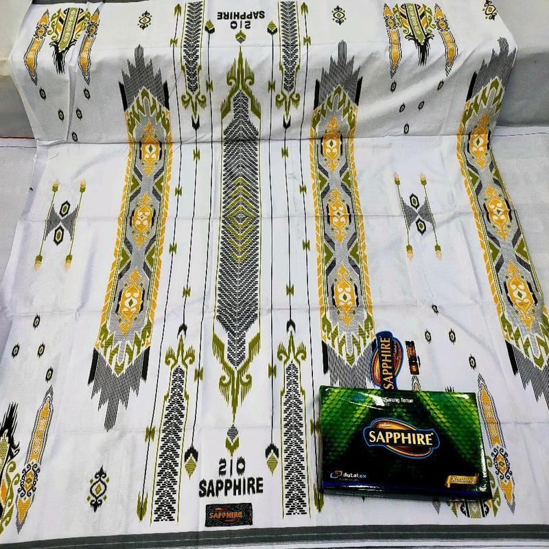 SARUNG SAPPHIRE MOTIF BHS KEMBANG Katun Printing