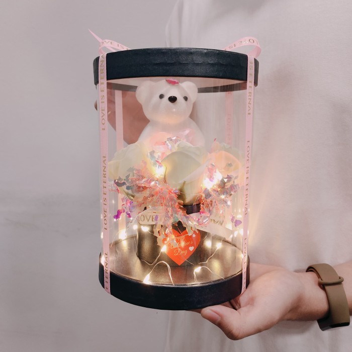 

[[New Arrival]]- SPECIALLYGIFT - Hampers Valentine Kado Boneka Bear Coklat GB019 - 1BEAR BUNGA