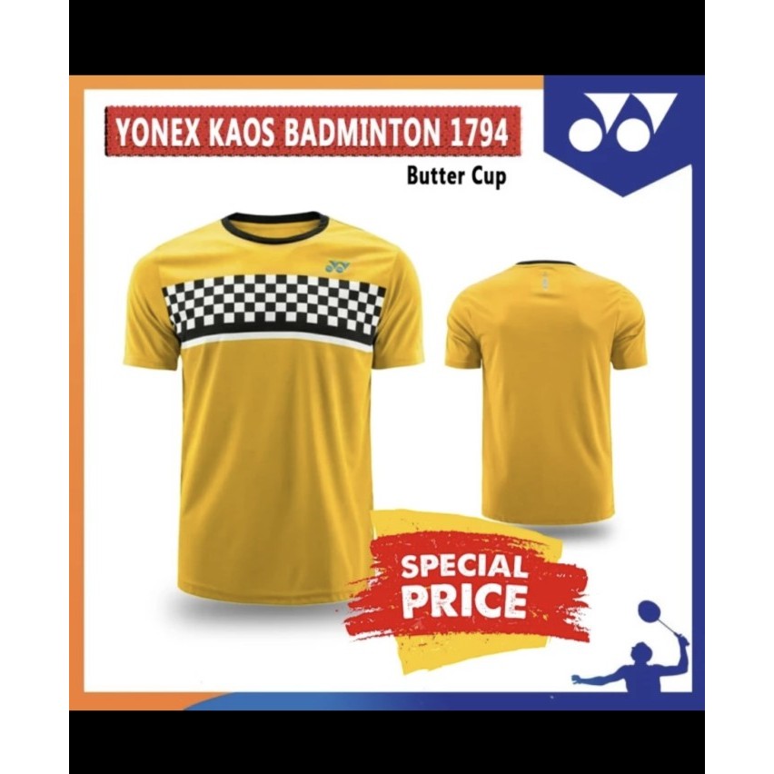 Kaos Yonex / baju Yonex T- shirt Minion 1794 coc butercup original - YELLOW, M