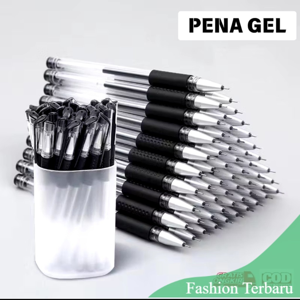

Pena 1 Lusin Isi 12 Pcs Pulpen Gel 0.5 mm Bisa Diisi Ulang Balpoint Tinta Gel