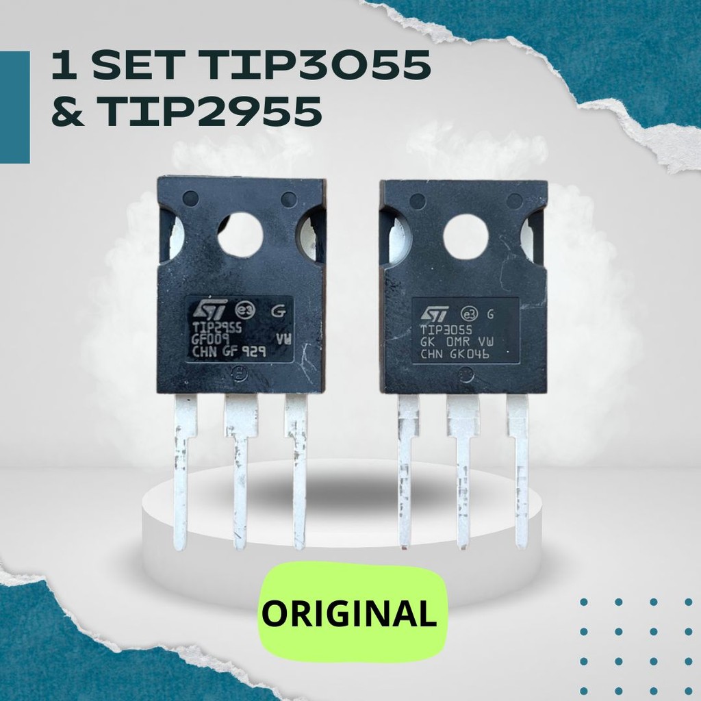TIP3055 / TIP2955 Original 1 Set – Transistor Final Audio