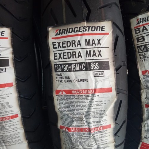 BAN LUAR SEPEDA MOTOR BATTLAX EXEDRA MAX UKURAN 130/90-15 RING 15 TUBELESS BAN DEPAN BELAKANG | BENE