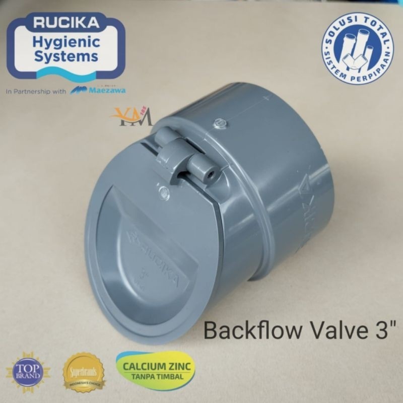 WB BACKFLOW VALVE PVC RUCIKA 3 INCH