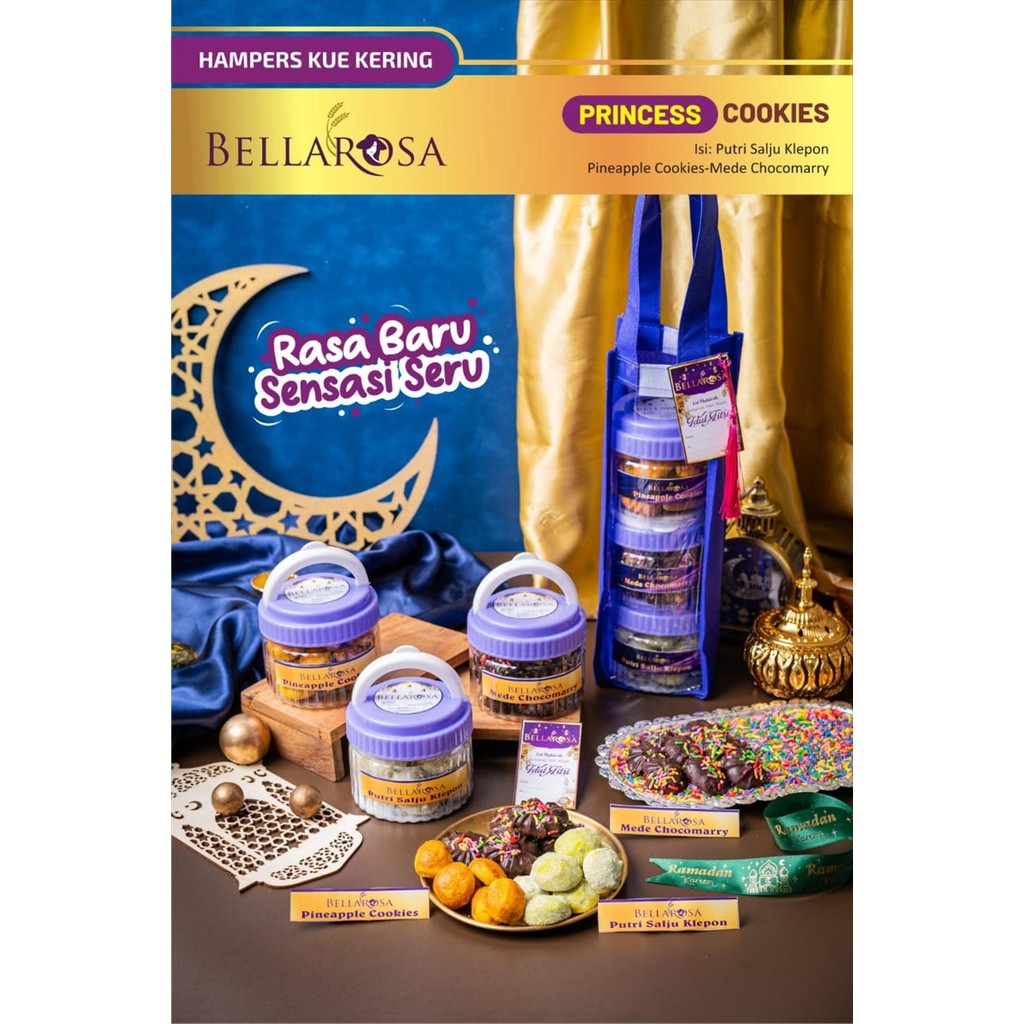 

KBU KUE HAMPERS LEBARAN BELLAROSA PRINCESS COOKIES PARCEL LEBARAN PAKET KUE DAN COKELAT LEBARAN