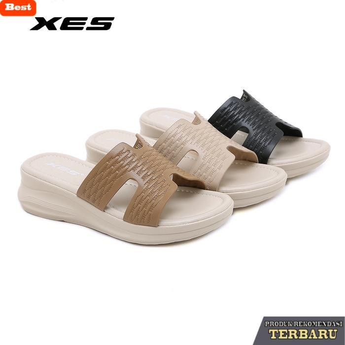 sandal wanita trend sekarang XES JESS-311 / Sepatu Sendal Kasual / Sandal Wanita Import Black - BLAC