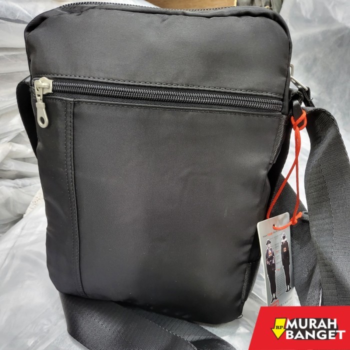 tas selempang wanita simple elegan Tas Tough Warrior Selempang 6107 Pria/Wanita Bahan Import - Hitam
