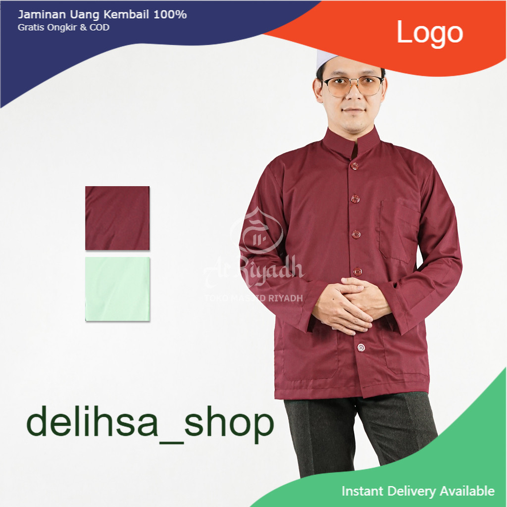 BARU Baju Koko ZAWEEYA Haibah Toyobo Polos Warna