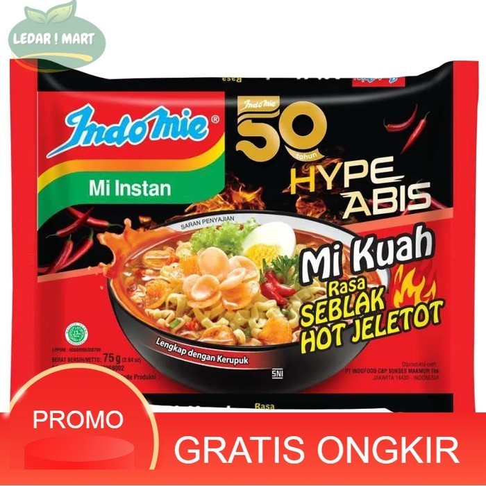 

Indomie Seblak Hot Jeletot Mie Instan Hypeabis 75 gram