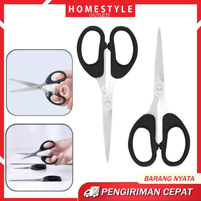 

Gunting Kertas Stainless Steel Serbaguna / Hitam Gunting Stainless Tajam16 CM / Gunting Kertas High Quality Stainless Steel Scissors